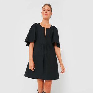 POMANDER PLACE Black Finley Flutter Sleeve Dress